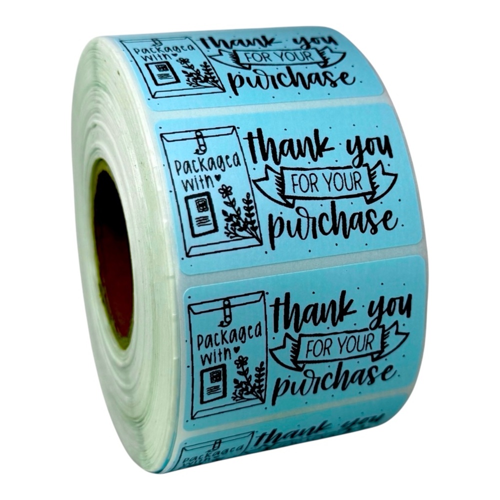 Packaged with Love Stickers,Cute Love Business Stickers 8 COLORS TO CHOOSE FROM - Picture 3 of 9